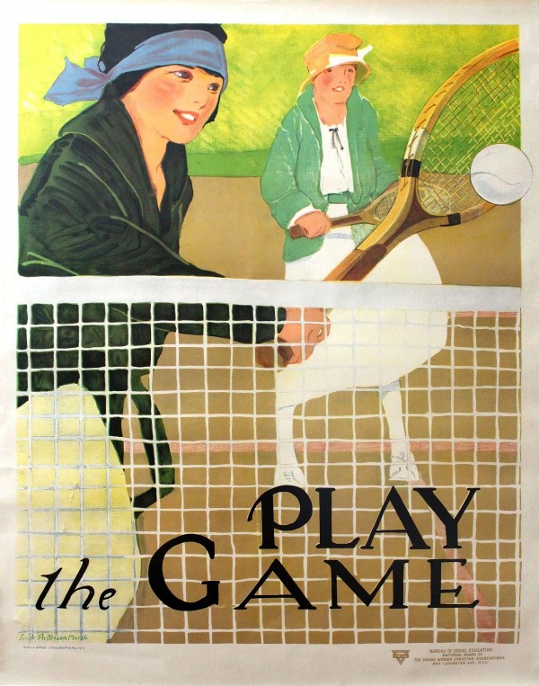 Original Health and Fitness Tennis Poster Play the Game Print